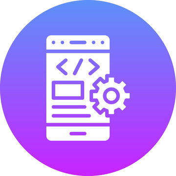 Mobile Coding Icon