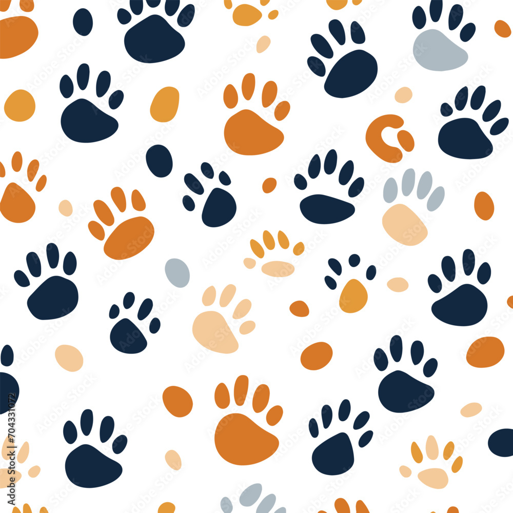 Poster seamless pattern background with cats isolated vector design