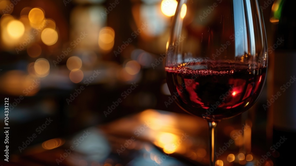 Aufkleber A simple yet elegant image of a glass of red wine sitting on a table. Suitable for various uses