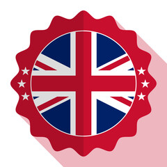 United Kingdom quality emblem, label, sign, button. Vector illustration.