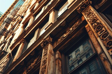 A tall building with a clock on the side. Perfect for adding a touch of elegance and history to any design