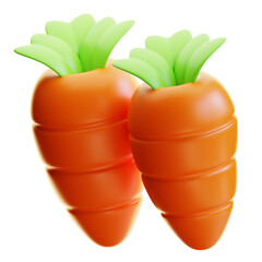 carrot 3d icon design