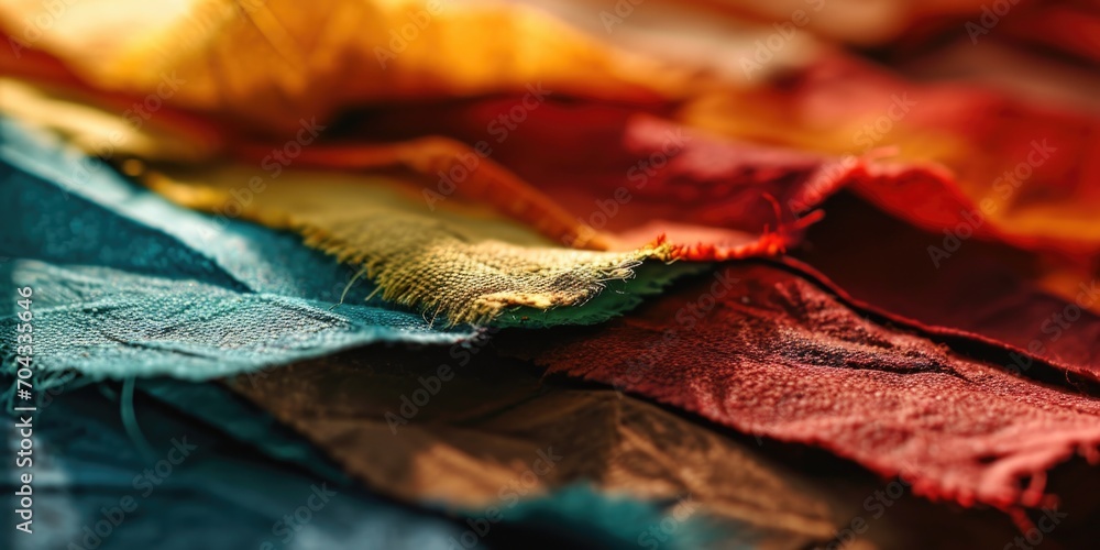 Aufkleber A close-up view of a pile of cloth. Versatile and can be used for various projects