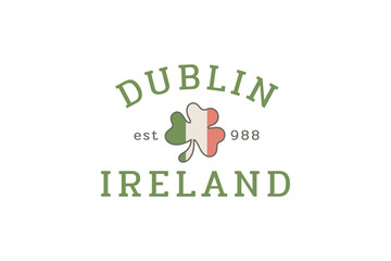 Fototapeta premium Dublin St. Patrick's Day Typography T shirt design