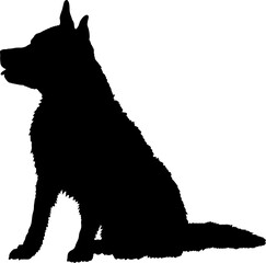 Australian Cattle  Dog silhouette breeds dog breeds dog monogram logo dog face vector