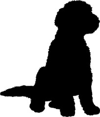 Bernedoodle Dog silhouette breeds dog breeds dog monogram logo dog face vector