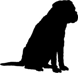 Dogue de Bordeaux Dog silhouette breeds dog breeds dog monogram logo dog face vector