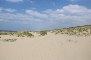 Strand mit weitläufigen Dünen an der Nordsee in Holland Noordwijk
