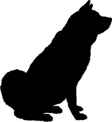 Shiba Inu. Dog silhouette breeds dog breeds dog monogram logo dog face vector