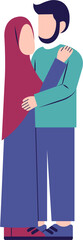 Illustration Of Romantic Muslim Couple
