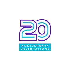20 years anniversary celebrations logo concept	