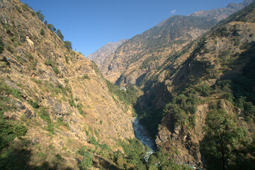 Fototapeta na wymiar 네팔 히말라야 트레킹 풍경