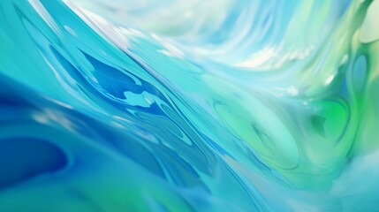 Captivating Blue Liquid Surface - Abstract Close-Up with Fresh Waves and Tranquil Ripples - Modern Minimalism for Contemporary Design Projects