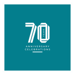 70 years anniversary celebrations logo concept