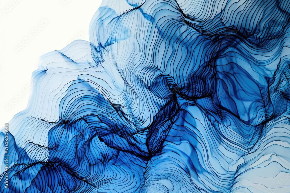 Aufkleber A close-up view of a painting depicting a wave. This image can be used to add a touch of nature and art to various creative projects