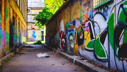 Graffiti in a bad area of the city