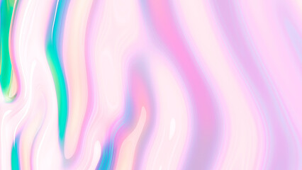 Holography background dynamic shapes fluidity contemporary color palette pink purple green blue 3d illustration render digital rendering
