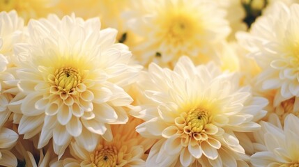 Vibrant closeup of blooming chrysanthemum flower - stunning floral background

