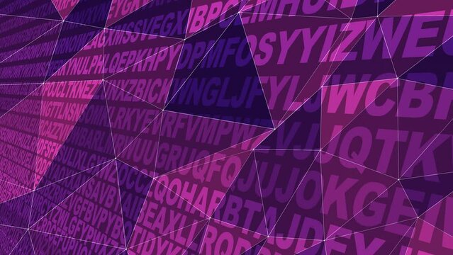 Alphabet letters in creative chaos abstract background of random text typography patterns, and encrypted codes, inspiring design ideas and contemporary digital art