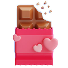 chocolate bar 3d icon design