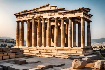 Obraz premium temple of apollo, Erechtheion temple in Acropolis of Athens