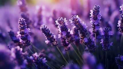 Lush lavender blossoms in a summer garden - beautiful floral scene for relaxation and nature enthusiasts
