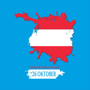 Beautiful republic day austria flag Theme design 26 october
