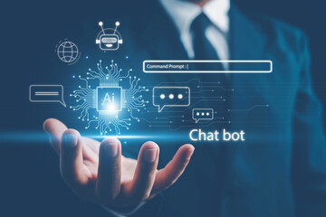 Chatbot Chat with AI, Ai tech, Digital chatbot, robot application, OpenAI generate. Artificial...