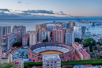 Malaga, Spain - panorama of the city.