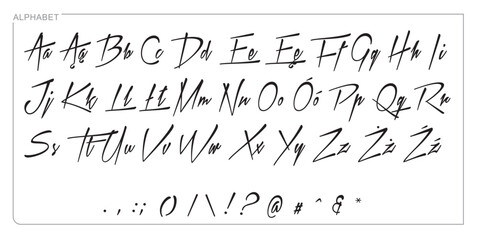 Alphabet Split Monogram, Split Letter Monogram, Alphabet Frame Font. Laser cut template. Initial monogram letters.