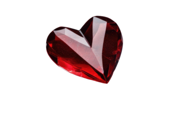 a high quality stock photograph of a single broken heart with broken glass isolated