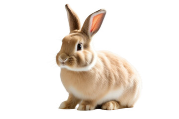 Obraz premium a high quality stock photograph of a single easter atmosphere bunny isolated on a white background