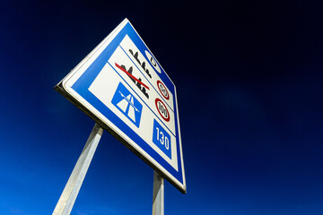 German road sign: general speed limits