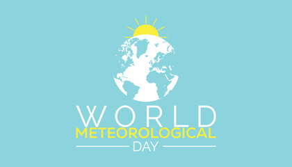 World Meteorological Day is observed every year in March. Holiday, poster, card and background vector illustration design.