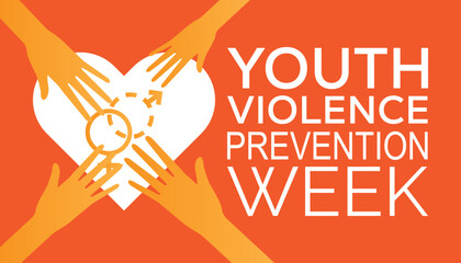 National Youth Violence awareness and prevention week is observed every year in March. Holiday, poster, card and background vector illustration design.