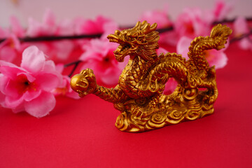 Chinese dragon statue.