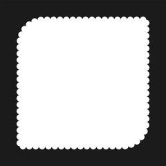 Scallop Edge Square Leaf Border Frame