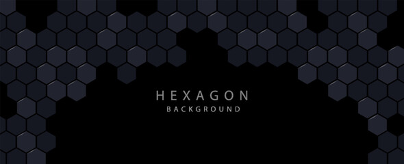 hexagon pattern. Seamless background. Abstract honeycomb background in gray colors. vector - obrazy, fototapety, plakaty