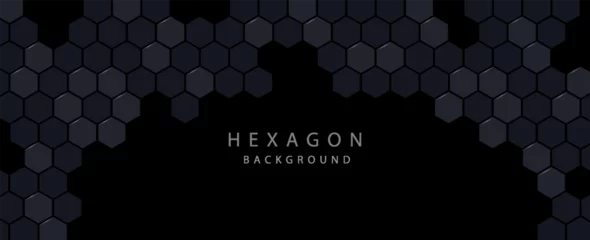 Fotobehang hexagon pattern. Seamless background. Abstract honeycomb background in gray colors. vector © Khanaya