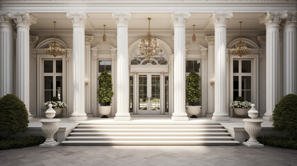 Obraz premium Grandiose Entrance Atrium of an Opulent Luxury Residence