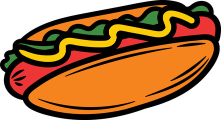 Hand drawn Hot Dog 
