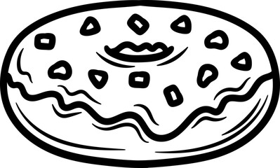 Hand drawn Doodle Donut 