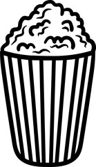 Hand drawn Doodle Popcorn 