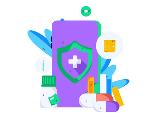 Medical characters fighting the epidemic flat vector concept operation hand drawn illustration
