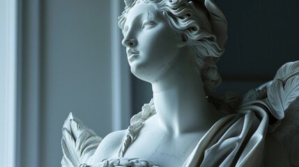 Statue of love in the style of Rococo and Romanticism. Happy Valentine's Day. The 14th of February