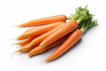 fresh carrot isolated on white background. generatif ai