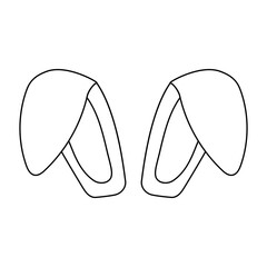 easter hare ears colored hunting icon element