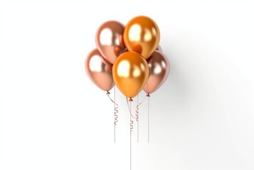 a set of balloons isolated on a white background. generative ai