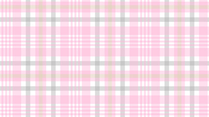 Pink and grey plaid fabric texture background	