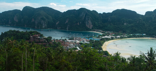 Phi Phi island in Thailand. View from the viewpoint.